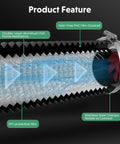4 Inch Insulated Flexible Dryer Vent Hose 25 Feet With 2 Clamps showing layer structure with stainless steel clamp