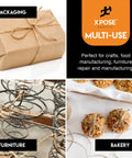 Pro Grade Four Ply Spring Twine For Upholstery Repairs And Furniture Fix Ups Wax Coated Ball String on packaging and furniture.