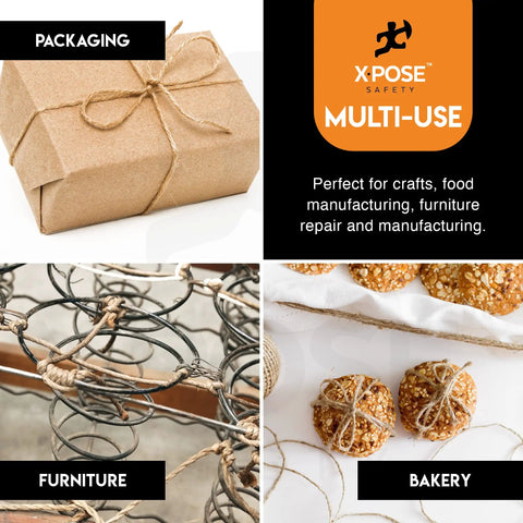 Pro Grade Four Ply Spring Twine For Upholstery Repairs And Furniture Fix Ups Wax Coated Ball String on packaging and furniture.