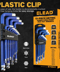 Beefy Long Ball End Hex Key Set 13-Piece Metric 2 To 19mm S2 Steel With Chrome Finish shown with packaging