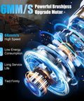 Heavy Duty Electric Strapping Tool With Dual Swappable 5000 Mah Batteries And Rapid Charge Support For Packaging 0.51 To 0.63 Inch Pp Pet Straps showing its powerful brushless motor.