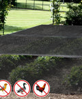 39 By 10 Foot Mosquito Netting For Garden And Patio installed over plants as bird and bug guard, breathable polyester cover setup