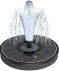Solar Fountain For Bird Bath With Glass Panel High Efficiency 3.5W Water Pump Direct Sunlight Outdoor Garden Decor Black Finish
