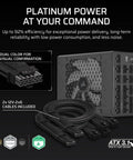 Beefy Fully Modular 1500W Power Supply With Ultra Quiet Operation, ATX 3.1 Certified, PCIe 5.1 Ready, Cybenetics Platinum Efficiency