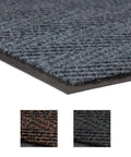 Chevron Entrance Mat For Home Or Office, Built Tough Scraper And Moisture Retention, 3 By 10 Blue, corner detail of mat surface