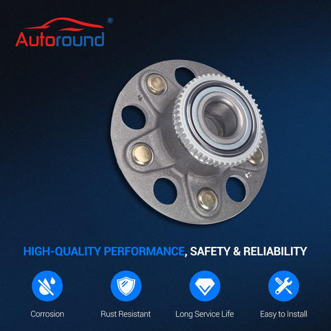 Rear Wheel Bearing And Hub Assembly With ABS, 5 Lug Fits 1999-2003 Acura TL And 1998-2002 Honda Accord Rear Left And Right Sides