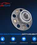 Rear Wheel Bearing And Hub Assembly Set Of 2 For Acura TL 1999 Through 2003 And Honda Accord 1998 Through 2002 Rear 5 Lug With ABS