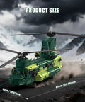 Remote Control Military Helicopter Building Blocks Set With Realistic Tandem Rotor Design RC Aircraft Model Kit in mountain scene