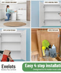 Kitchen Wrap Organizer Set 2 Pack For Foil Plastic Wrap Wax Paper And Bags Mountable Over Cabinet Door Or Wall Rack Go To Space Saving Metal Coated Organizer For Pantry Kitchen Laundry And Freezer Storage shown installed in cabinet.
