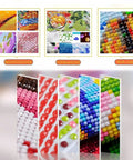 Flower Diamond Art Kit For Adults 5D Diamond Painting Set For Beginners with full round drill gems and vibrant rich colors