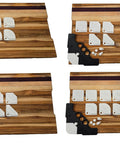 Professional Router Template And Corner Jig For Fine Trim Work Features Precision Chamfer Cutting Guide, four piece kit with interchangeable inserts.