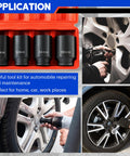 Beefy Half Inch Drive Deep Impact Socket Set Four-Piece 12 Point Metric Axle Nut Sockets 30mm to 36mm for automotive use