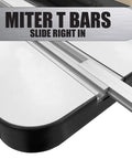 32 Inch Anodized Aluminum Combo Miter T Track Mini T Track Rail Heavy Duty Workhorse For Woodworking Jigs Router Tables showing miter T bars.
