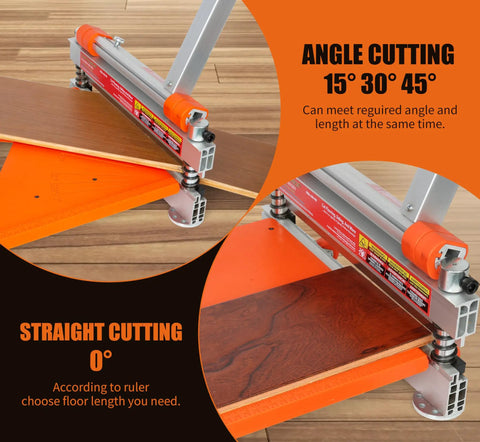 13 Inch Pro Vinyl Floor Cutter No Dust No Noise No Electricity Multi Angle Cuts For Laminate Vinyl, showing angle settings