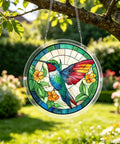 Colorful Hummingbird Puzzle Suncatcher Kit 83 Piece DIY Acrylic Sun Catcher For Doors Garden And Windows Easy Snap Together Project