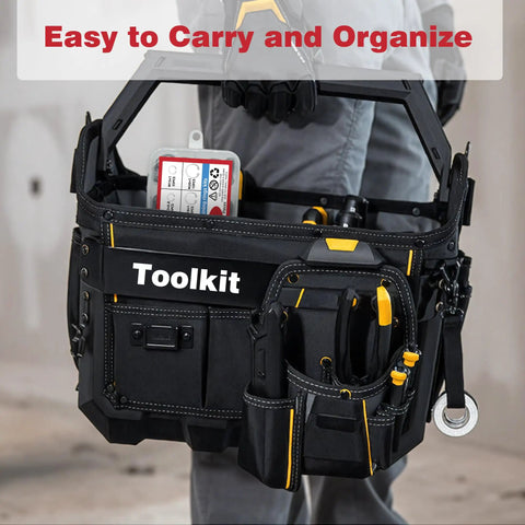 Toolkit with Internal Snap Ring Kit 315 Pieces 7 Size M8 To M20 E Clip Assortment visible in a black tool bag.