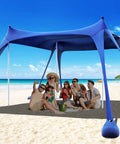 10x10 Ft Beach Tent Sun Shelter UPF50 Plus With 8 Sandbags And 4 Aluminum Poles Windproof Beach Canopy for beach day