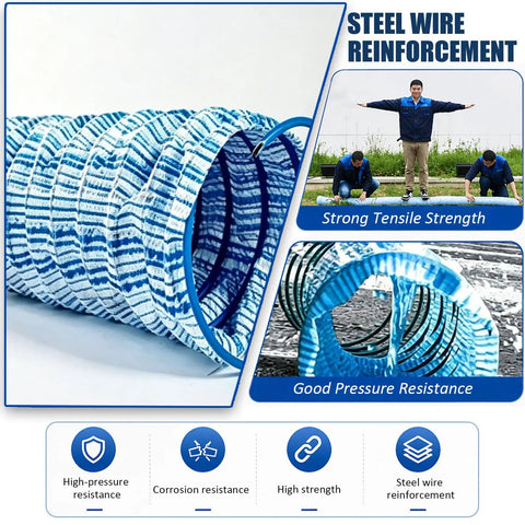 Soft Infiltration French Drain Pipe 6 Inch Corrugated Drain Tube With Perforated Outer Layer And Inner Reinforcement detail view