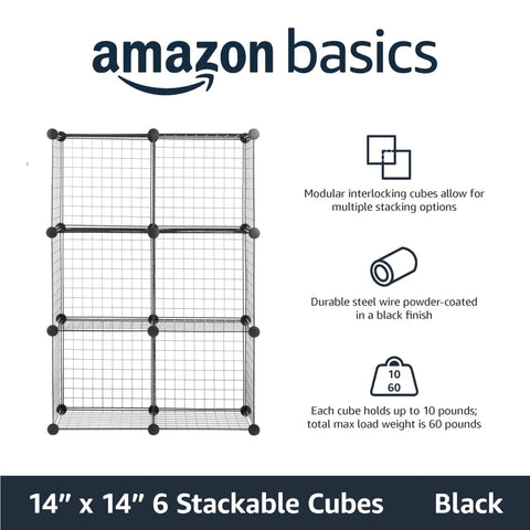 Tool Free Assembly Wire Grid Storage System With Six Interlocking Steel Cubes For Dope Modular Shelving And No Sweat Room Organization That Truly Hits Different Every Single Day