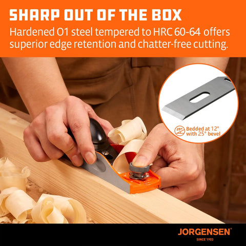 No 60-1/2 6-1/4 Inch Wood Planer Hand Planer For Woodworking Low Angle Block Plane Small Hand Plane For Trimming And Wood Planing Craft Built With Ductile Iron Body And Adjustable Mouth For Pro Grade Cuts And Detail Work in use on wood