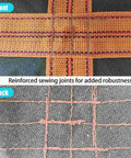 Heavy Duty Canvas Cargo Lifting Pad Net Featuring Rock Solid Non Slip Design showing reinforced sewing joints for durability.