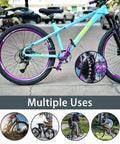 6/7/8 Speed Bike Chain For Road And Mountain Bikes, Full Silver Plating, 116 Links, shown on a blue mountain bike