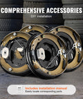 VEVOR electric trailer brake assemblies, 12 x 2 in, four-piece set with backing plates for 7000-lb axles