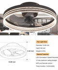 Low Profile Bladeless Ceiling Fan With Lights, App Or Remote Control, 19.7 Inch Flush Mount, Dimmable 3 Color LED in room