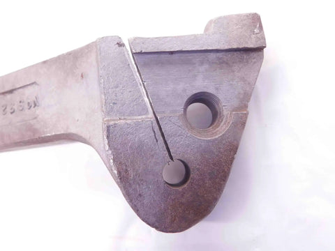 Straight Up Heavy Duty Hardware Kit For 3/8 Inch Lathe Cutoff Tool Bits close-up of heavy steel mount with holes for fastening.
