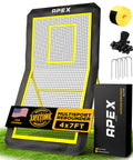 Lacrosse And Volleyball Rebounder Net 4x7 Feet With Adjustable Five Angles For Soccer And Baseball Practice Sturdy Pro Style One And A Quarter Inch Frame And 45 Ply Netting With Precision Target Strip