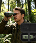 Heavy Duty Hard Shell Case Built Tough For TS004 And TS004 Pro Thermal Imager in outdoor setting with user holding device.