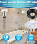 Universal Tub Spout Diverter Repair Kit Two Pack Brushed Nickel Bathroom Faucet Plug for quick tub faucet leak repairs.