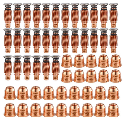 20Pcs 220971 And 20Pcs 220975 Electrodes 125A Nozzle Tips Kit For PMX125 Plasma Cutter Consumables Bundle Premium Replacement Parts