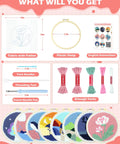 All In One Punch Needle Kit For Beginners No Experience Needed With Pink Flower Pattern Complete DIY Embroidery Set contents