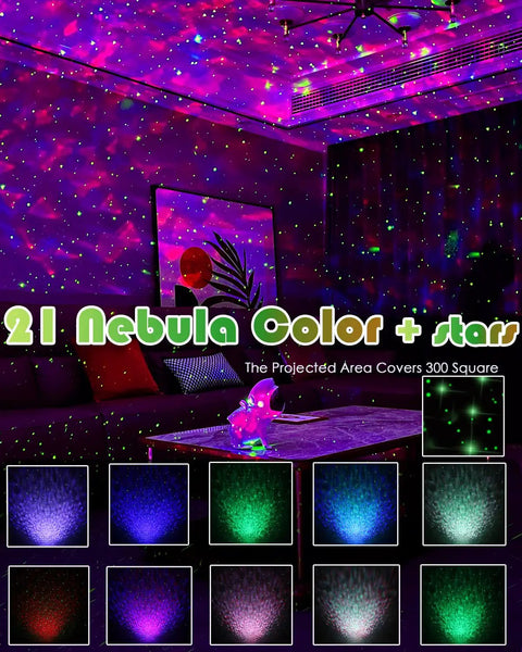 Get Ready For Epic Nights With This White Galaxy Projector Star Night Light Perfect For Bedroom Decor Kids Room Or Living Space