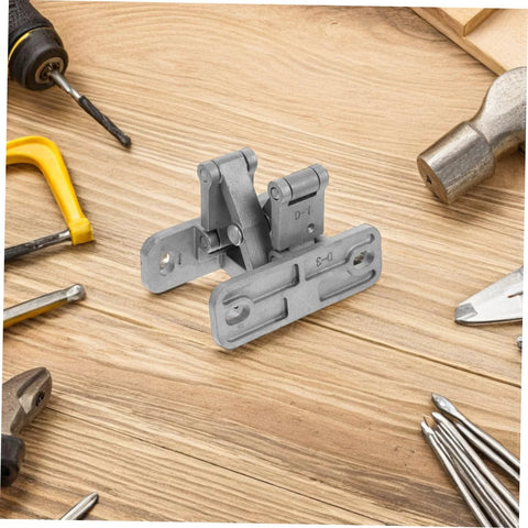 Front view of heavy-duty concealed hinge hardware, stainless steel for indoor/outdoor use and high load capacity