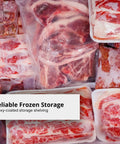 Heavy Duty Commercial Reach In Freezer 23 Inch Single Section Right Hinged Split Doors Electronic Led Controls Built Rock Solid For Bustling Restaurant Kitchens And Quick Food Prep with epoxy-coated food storage