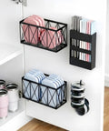 4 Pack No Drill Cabinet Door Lid Organizer For Plastic And Tumbler Lids Wall Mounted Kitchen Storage With Magnetic Straw Holder.