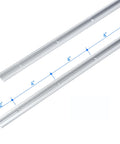 36-Inch Aluminum T Track With Wood Screws, Double-Cut Profile, Predrilled Mounting Holes, Fine Sandblast Anodized Silver Finish, 2-Pack