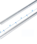 Heavy Duty Aluminum T Track System 48 Inch With Pre Drilled Mounting Holes Double Cut Profile Fine Sandblast Anodized Silver