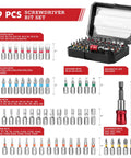 59 Piece Quarter Inch Screwdriver Bit Set With S2 Steel Color Coded Bits Magnetic Bit Holder And Storage Case for Power Drill