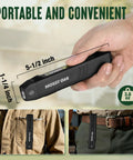 Rechargeable Flat LED Flashlight 1200LM Slim Pocket Work Light With Red Light, Magnetic Base And Clip, handheld view