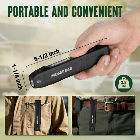 Rechargeable Flat LED Flashlight 1200LM Slim Pocket Work Light With Red Light, Magnetic Base And Clip, handheld view