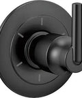 Trinsic Black 6 Setting Shower Diverter Trim Kit Matte Black 6 Function Diverter with round handle, valve not included