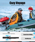 Lightweight 7.5HP Outboard Motor With 200cc Air Cooled Single Cylinder Gas Powered Easy Pull Start CDI Ignition 16.5 Lbs