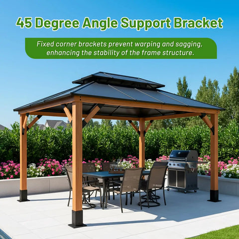 Beefy 45 Degree Pergola Brackets Heavy Duty Angle Supports For 2x4 Wood Posts Fit Gazebos Garages Patios Cabins 4 Pack Durable Metal Brackets With Easy Install For Tough Outdoor Structures