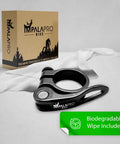 Ultralight Quick Release Seatpost Clamp 34.9 mm For Bikes CNC 7075 Aluminum Anti Rust Anodized Black Finish with wipe