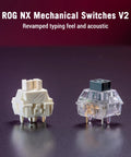 ROG NX Mechanical Switches V2 displaying revamped typing feel, designed for Badass Full Size Mechanical Gaming Keyboard.