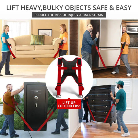 Moving Straps For Furniture, 2 Pairs, Heavy Duty Lifter Straps For Two Movers, Move Furniture Easily And Safely, Adjustable Length 50 To 118 Inches, Durable Lifting Straps To Prevent Back Strain