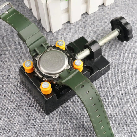 Universal Mini Drill Press Vise Clamp Set For Jewelry Making Watch Repair And DIY Craft Carving on watch back